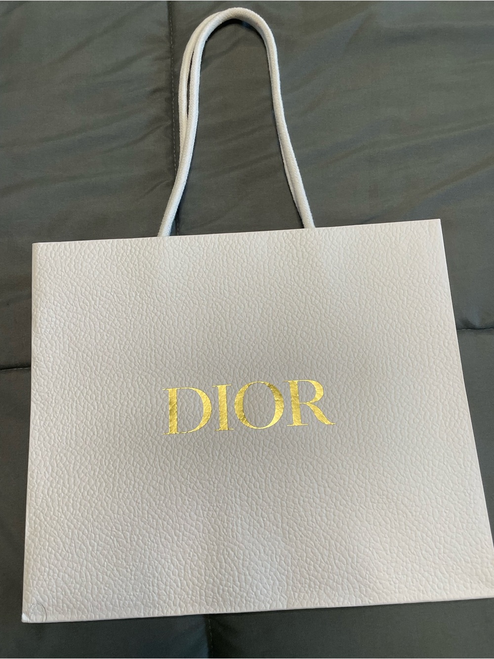 Christian Dior Shopping Bag - Gold & White - Medium